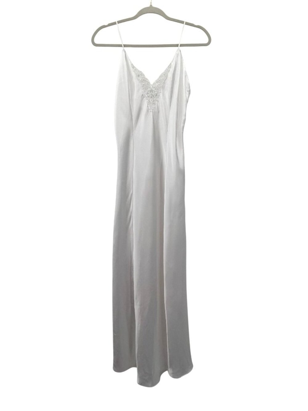 Fredericks Of Hollywood White Satin Nightgown Size Medium